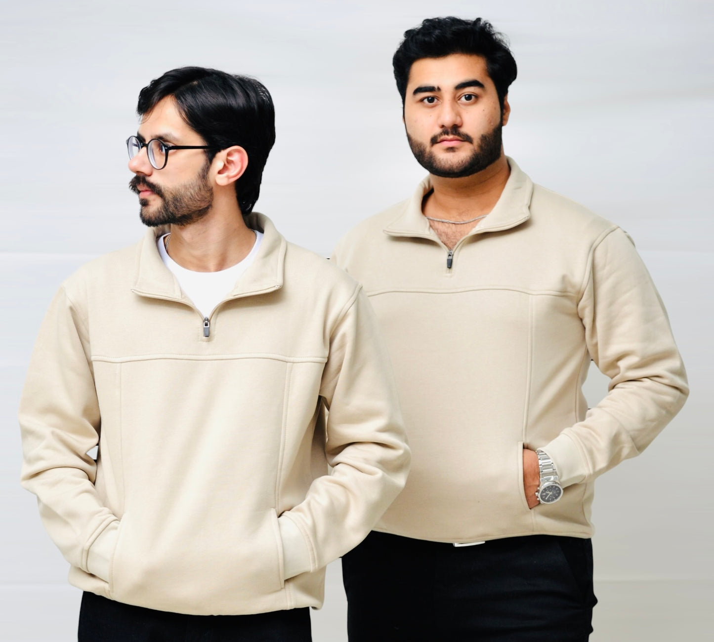 Quarter Zip (Beige)